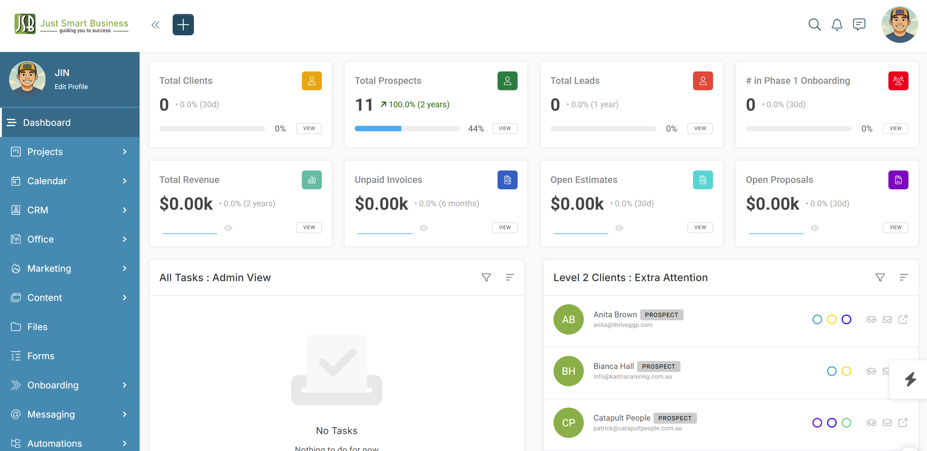 Client Platform Dashboard