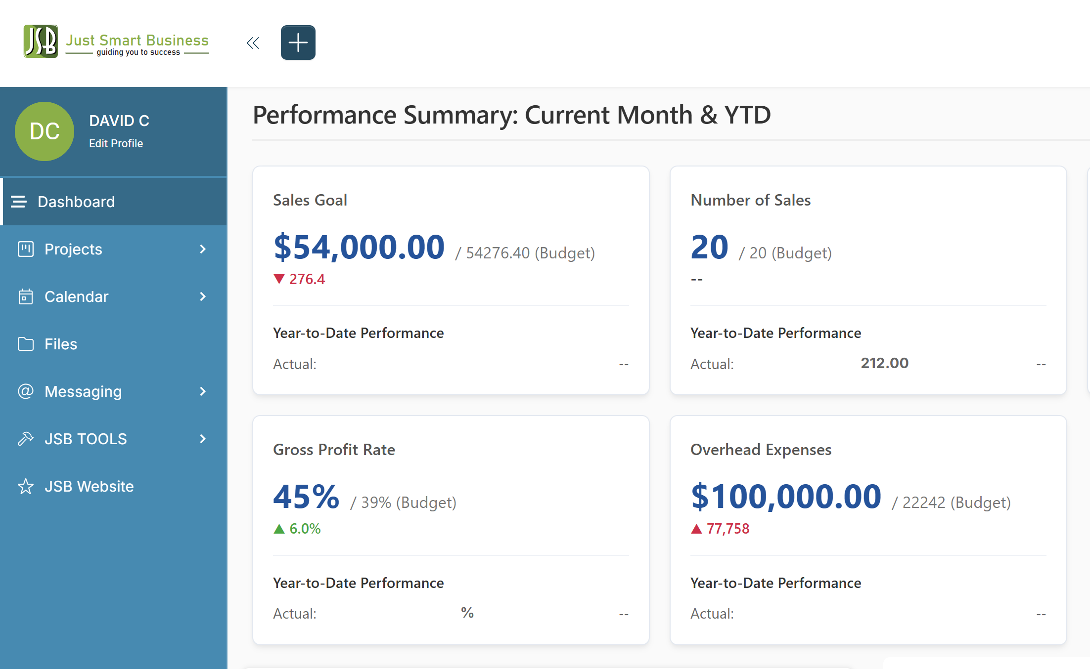 Client Platform Goal Tracking