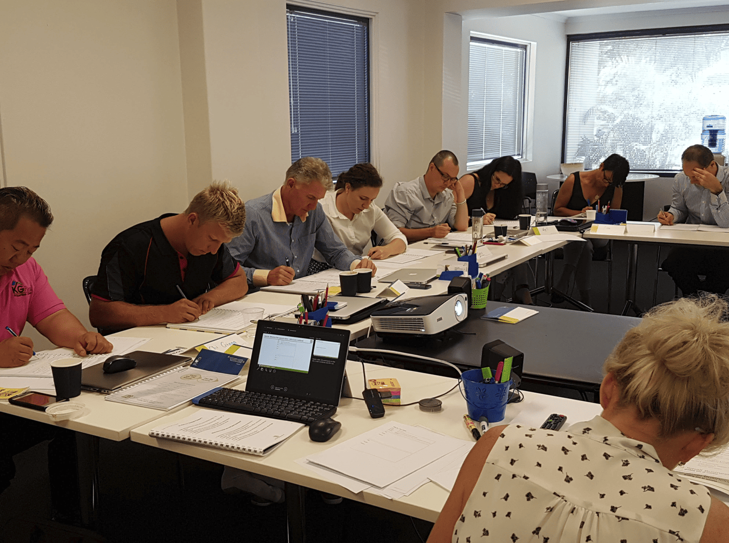 Business owners planning strategy